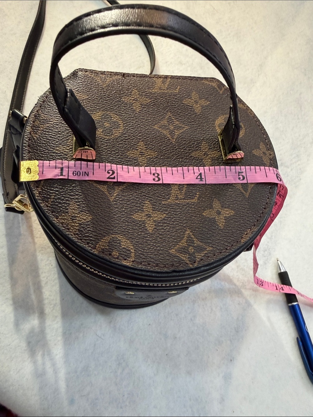 Monogram Mini lv Vanity Bag in Brown and Gold - Picture 8 of 9